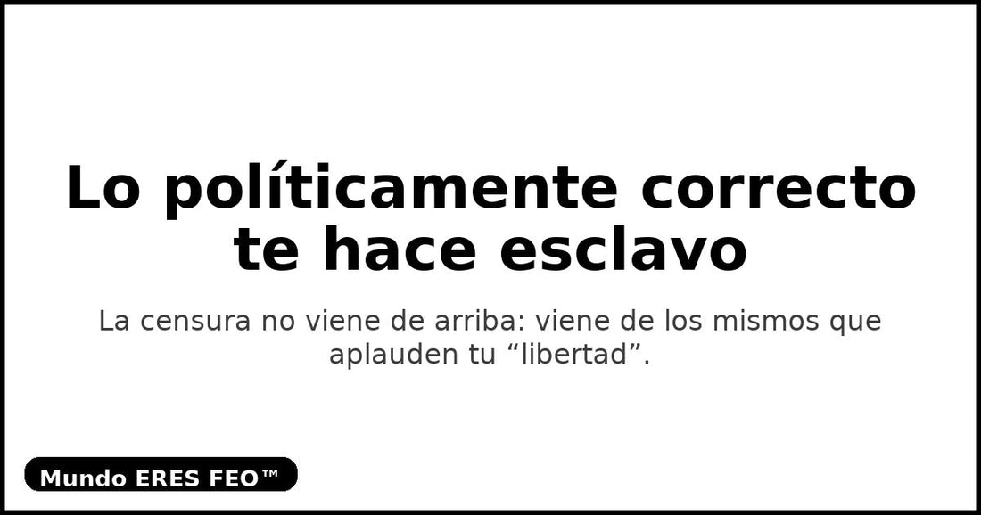 Lo políticamente correcto te hace esclavo